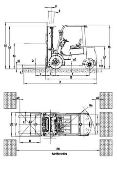 EP EFX302/322 dimension drawings – Li-ion forklift rental in Johor